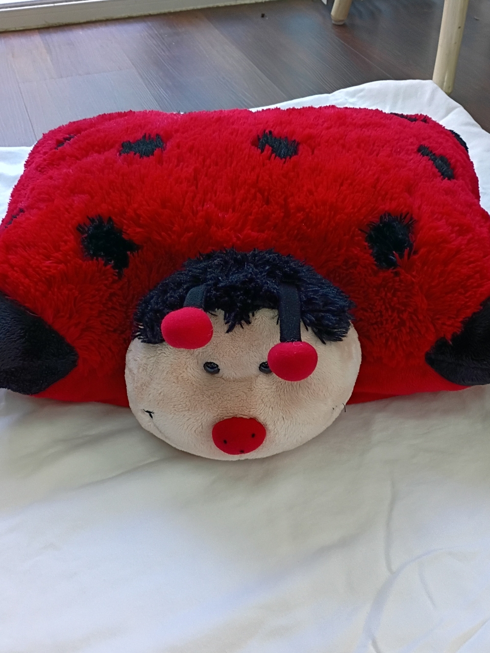 Pillow Pets Ladybug Plush 2010 Retired Convertible Red With Black Spots